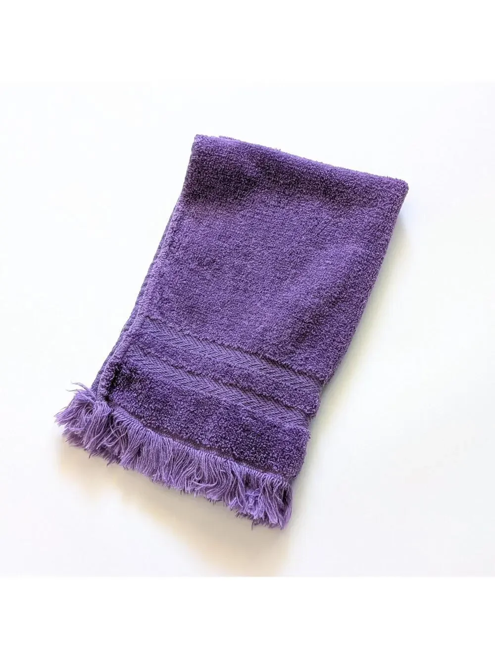 Vintage Pink & Purple Towel Set - Washcloth - Fingertip Towel